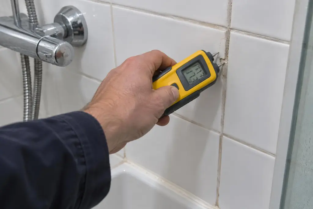 Lekdetectie Blaricum – vochtmeter op badkamertegels bij de douche